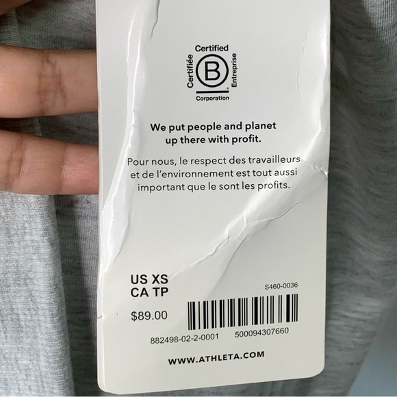 NWT Athleta Women's Gray Cardigan Sweater French Terry Tranquility Wrap Size XS - Picture 11 of 14